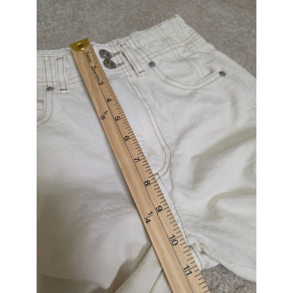 We The Free Free People Wide Leg Jeans Cream Off White Contrast Stitch Size 25 - Picture 6 of 12